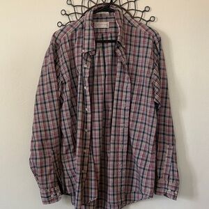 Ralph Lauren burgundy & Blue Plaid Button-Down Shirt